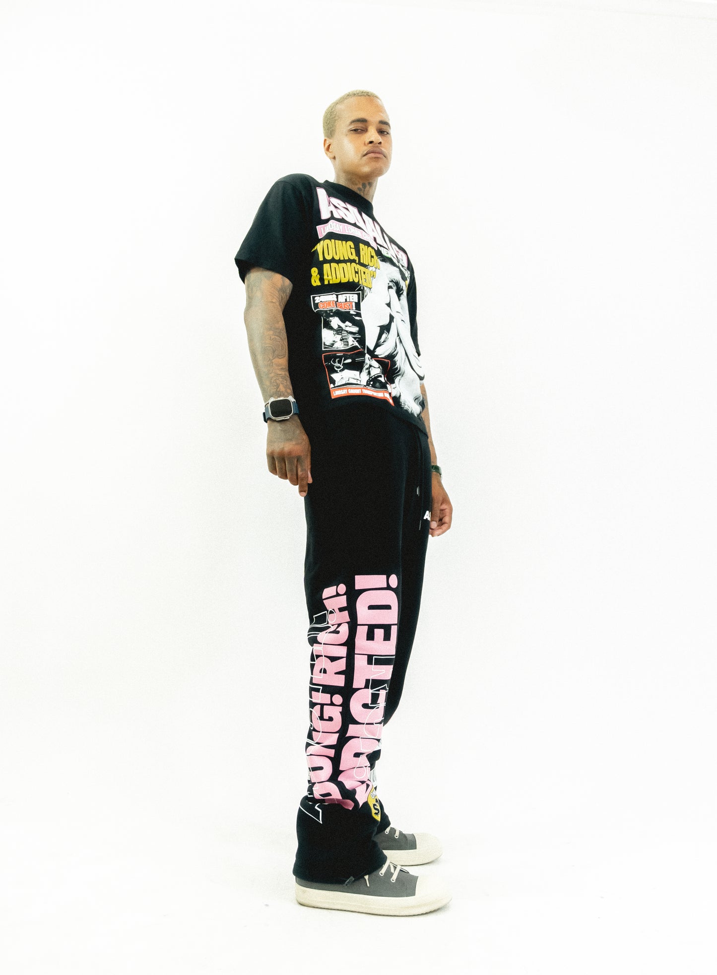 FNF X ASAALI YOUNG RICH ADDICTED SWEATPANTS