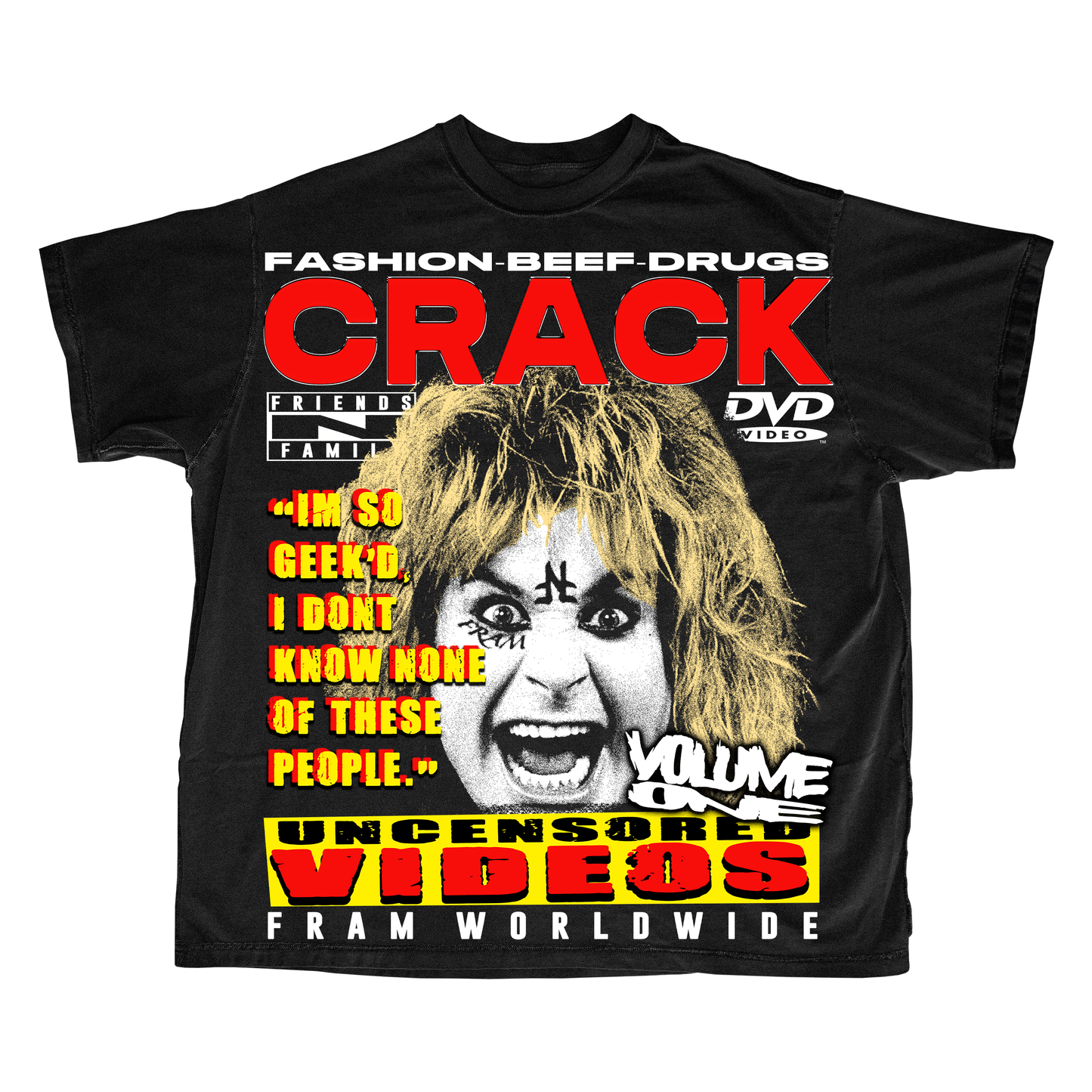 OZZY OSBOURNE CRACK DVD T SHIRT